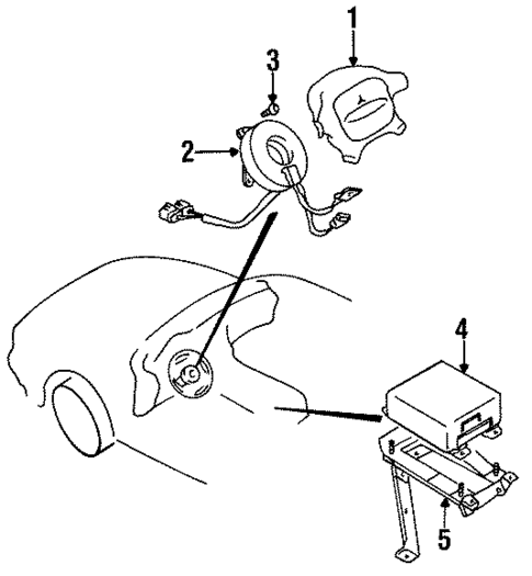 Air Bag Components for 1994 Mitsubishi Mirage #0