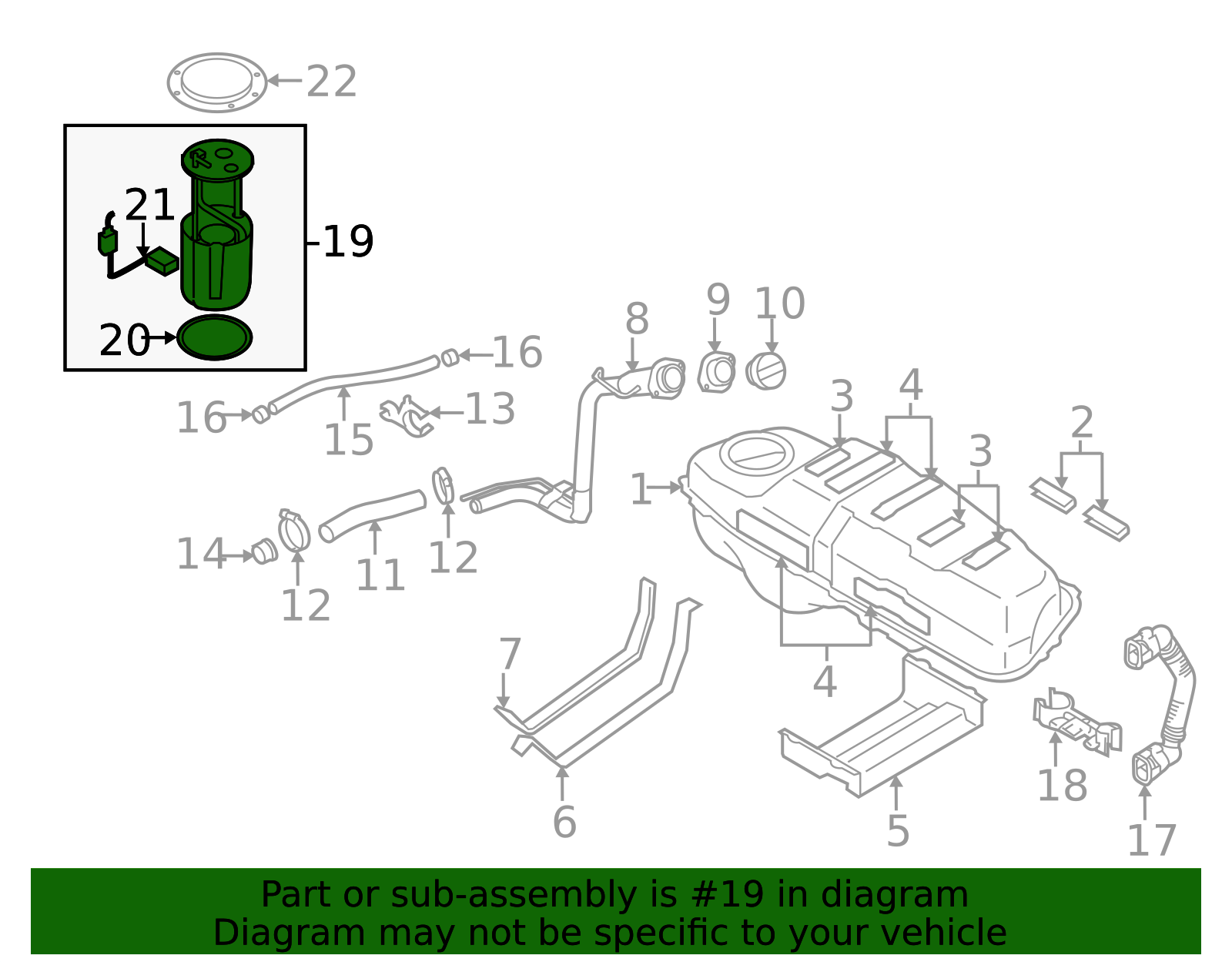2007-2013 Suzuki SX4 Fuel Pump Assembly 15100-80840 | Suzuki Automotive ...