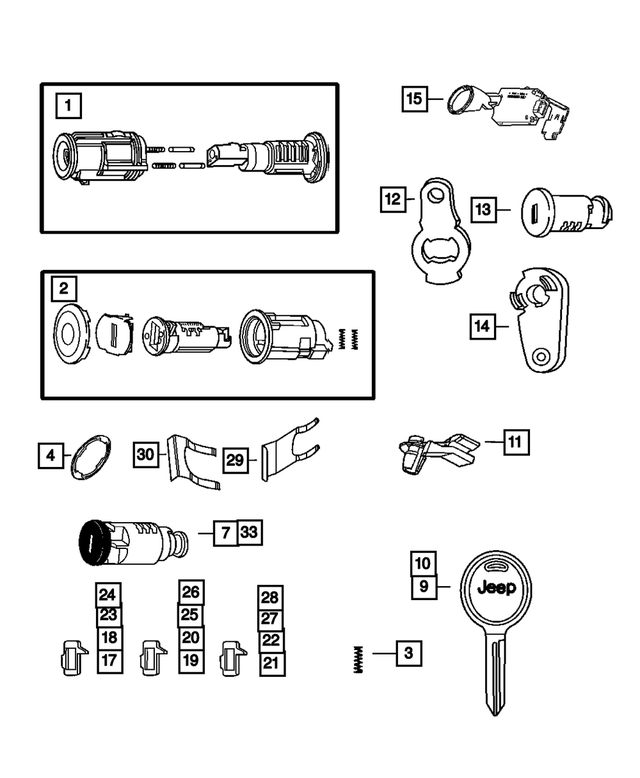 55235561 - Doors, Door Mirrors and Related Parts: Door Lock Cylinder Gasket for Mopar Image image