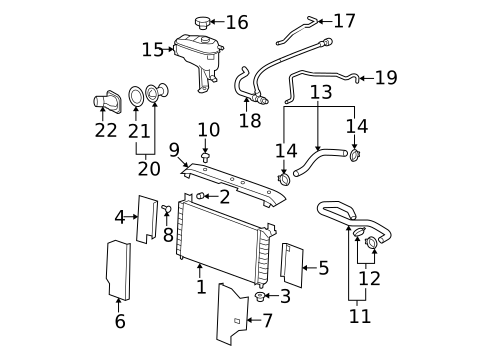 Radiator & Components for 2019 Chevrolet Silverado 1500 #46