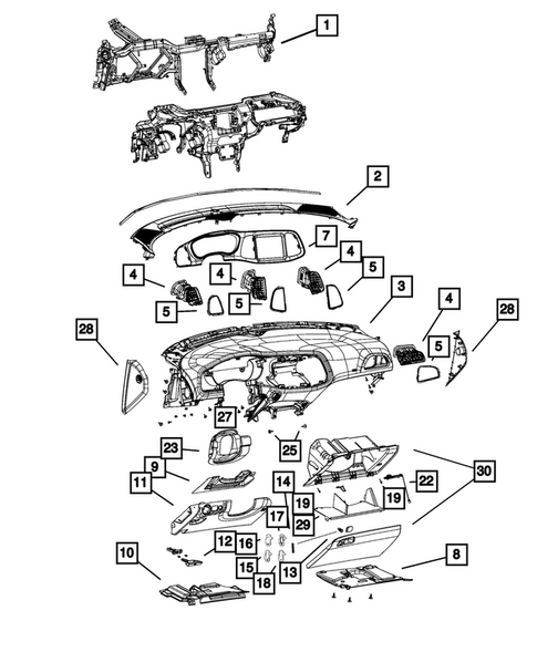 Instrument Panel for 2018 Dodge Challenger #0
