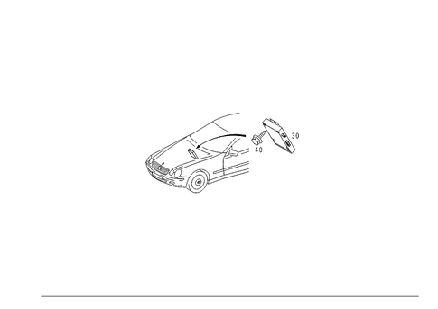 Electrical Compartment in Co-Driver Legroom for 1999 Mercedes-Benz CL500 #0