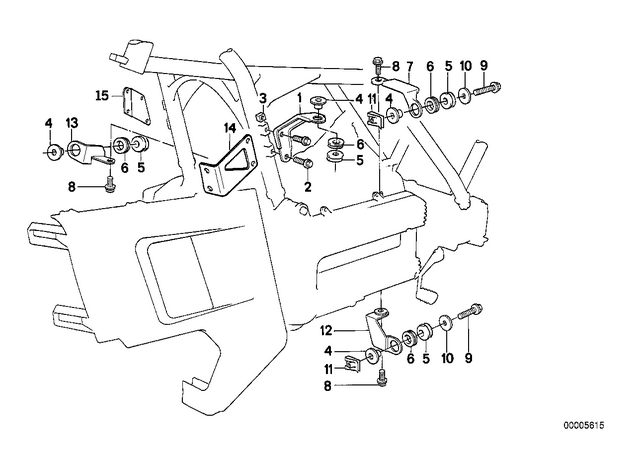 46631450612 - : Bracket Lower Right for BMW-Motorrad Image