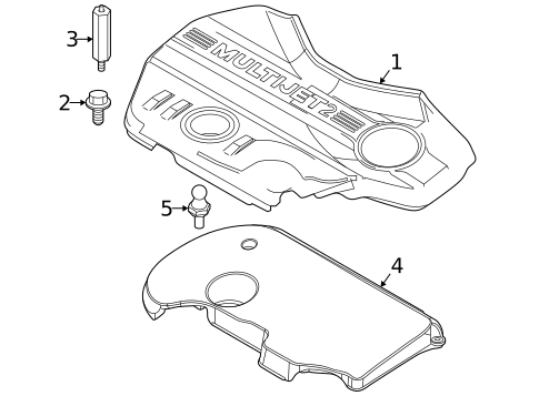 Engine Appearance Cover for 2019 Fiat 500X #0