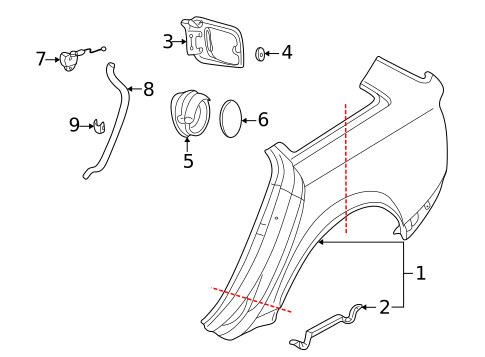 Fuel Door for 2001 Audi Allroad Quattro #0