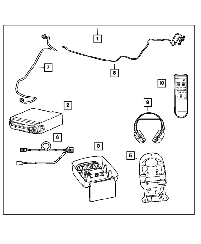 82210366AD - Mopar Accessories - Component Parts: Monitor With Dvd Media System for Mopar Image
