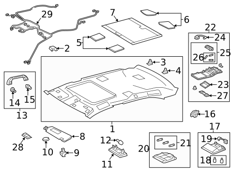 Interior Trim - Roof for 2017 Lexus LS460 #1