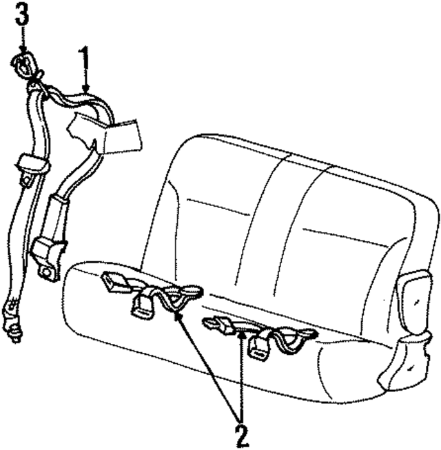 XF2Z16611B66EEE - : Center Seat Belt for Ford Image