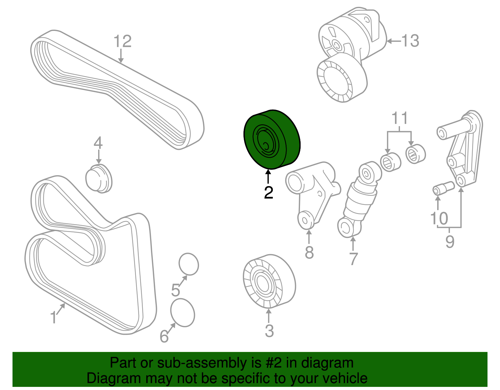 ベルリリー様 確認用 8点(7月5日)／EN-1200～EN-1207 11287841228 - 1990-2010 BMW Serpentine Idler Pulley (11-28-7