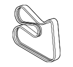 11287636379 - Cooling System: Serpentine Belt for BMW: 323Ci, 323i, 323is, 325Ci, 325i, 325xi, 328Ci, 328i, 330Ci, 330i, 330xi, 525i, 528i, 530i, M3, X3, X5, Z3 Image