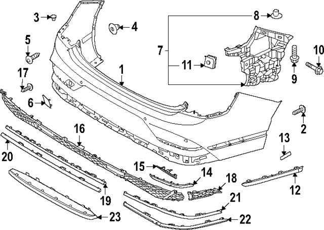86650T1BG0AS - : Cover Rear Bumper for Hyundai Image