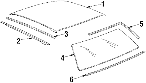 Roof & Components for 1991 Pontiac Sunbird #0