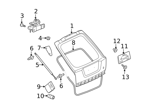 Gate & Hardware for 2013 Land Rover Range Rover Sport #0