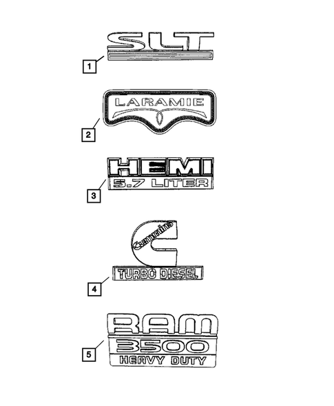 Nameplates for 2007 Dodge Ram 3500 #1