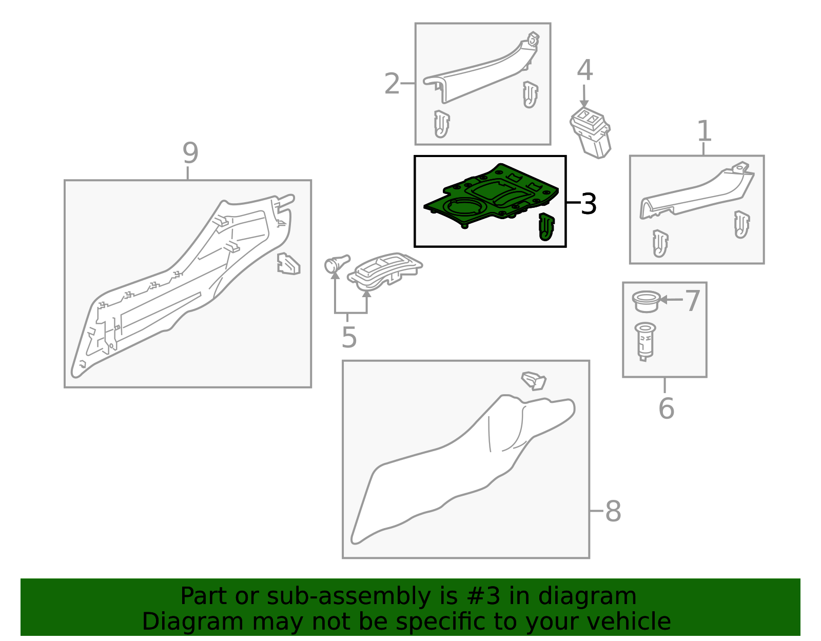2013 Acura ZDX Console Panel 77296-SZN-A51ZA | OEM Parts Online