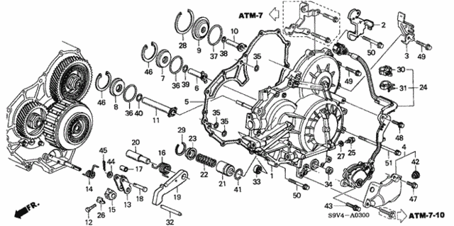 AT Left Side Cover (-'04) for 2004 Honda Pilot #0