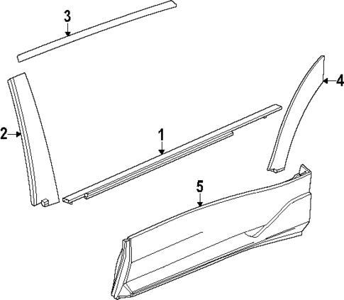 Exterior Trim - Rear Door for 2024 Chevrolet Blazer EV #0
