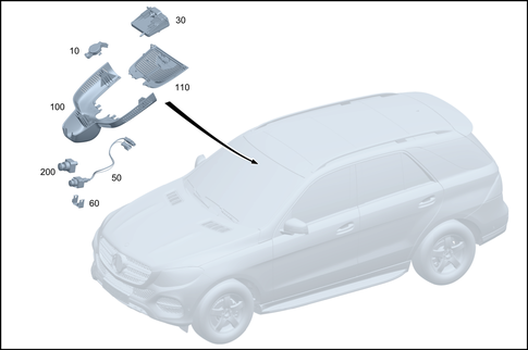 Sensors, Camera and Switch Behind Windshield for 2022 Mercedes-Benz GLS580 #0