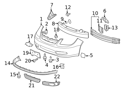 Bumper & Components - Front for 2007 Chevrolet Cobalt #0