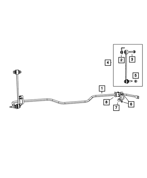 Rear Stabilizer Bar for 2012 Ram 1500 #0