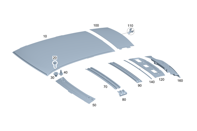 2546513300 - : Roof Frame for Mercedes-Benz Image