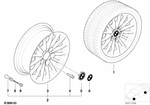 36111095441 - : Light Alloy Rim H36110 for BMW Image