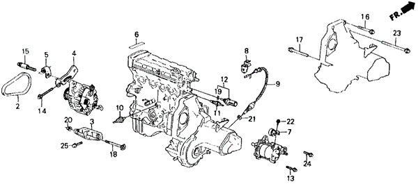 Alternator Bracket for 1989 Acura Integra #0