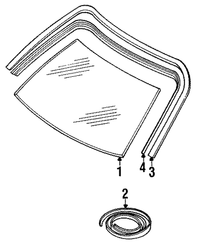 7289160U25 - Body: Glass Seal Kit for Infiniti Image