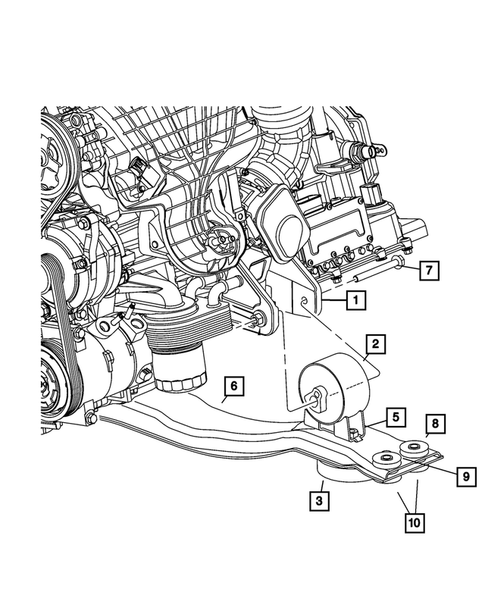 Engine Mounting for 2008 Chrysler Sebring #0