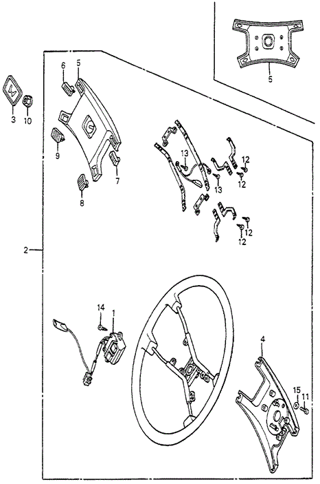 Steering Wheel (4) for 1984 Honda Accord #0