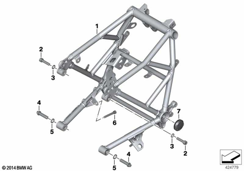 Motorcycle Frame for 2005 BMW-Motorrad R 1200 S #1