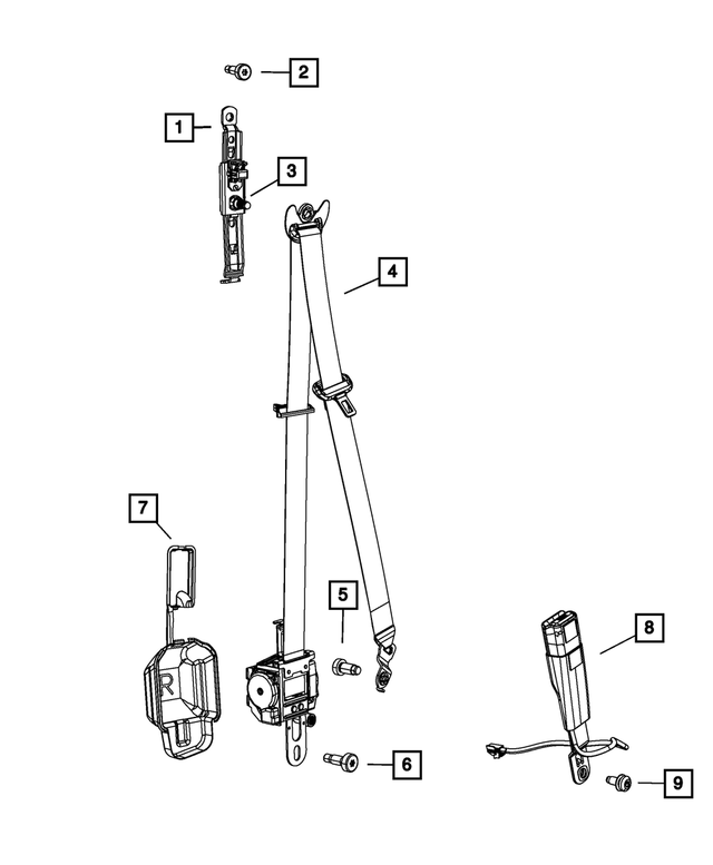 « 6509460AA – Restraints : Hexagonal Ecrou, Montage pour Mopar Image »