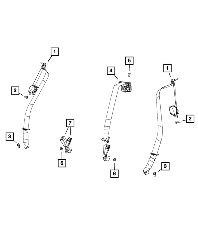 « XS70DX9AD – Restraints : Rétract Ceint Secur, Côté Droit pour Mopar Image »
