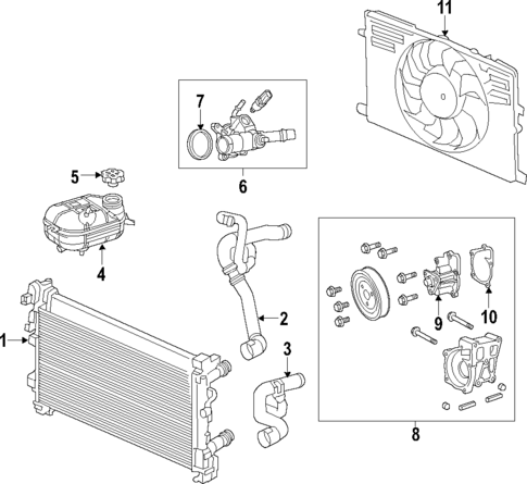 Radiator & Components for 2019 Ram ProMaster City #1