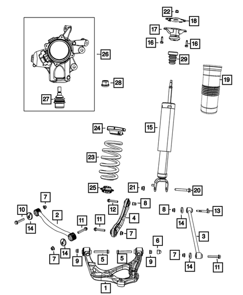 Rear Suspension and Cradle for 2022 Dodge Durango #0