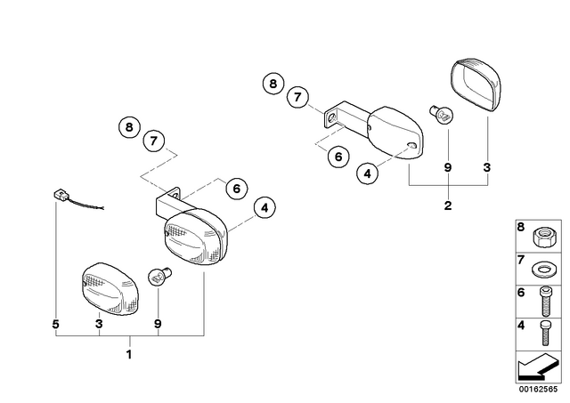 63237654309 - : Rear Left Turn Indicator for BMW-Motorrad Image