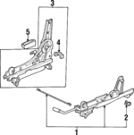 81270SW5A02 - Body: Seat Adjuster for Acura Image