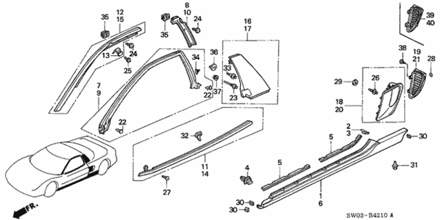 Molding (1) for 2001 Acura NSX #0