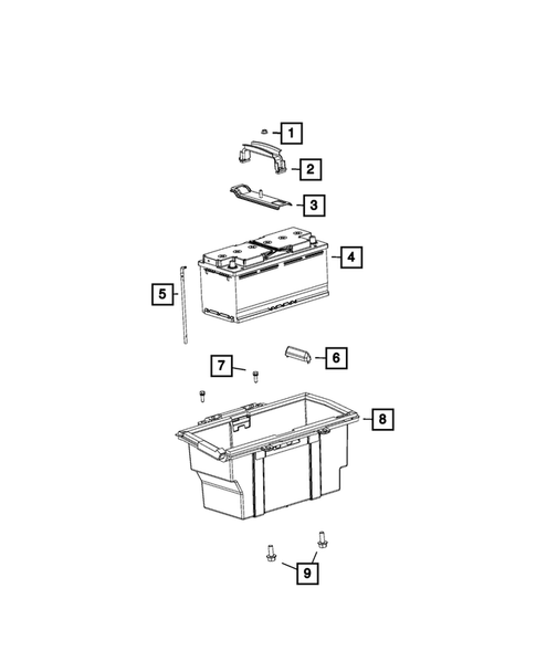 Battery, Battery Tray and Cables for 2015 Ram ProMaster 2500 #0