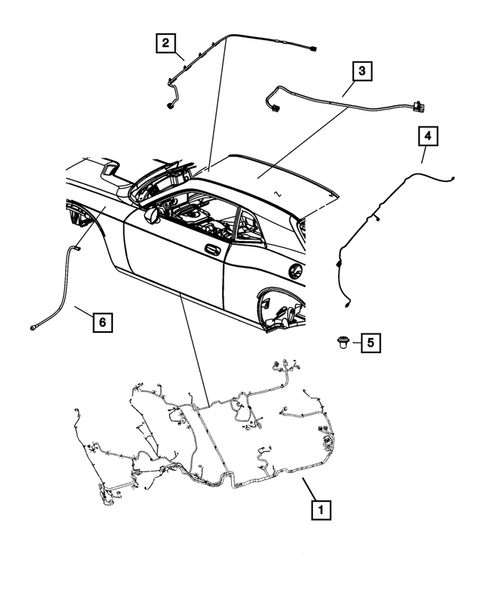 Wiring-Body and Accessories for 2009 Dodge Challenger #0