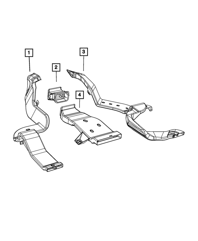 68148788AA - Air Conditioners and Heaters: Floor Duct, Left for Mopar Image