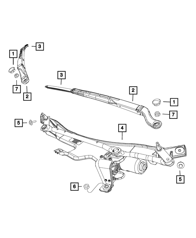 4865509AE - Electrical: Windshield Wiper Assembly for Mopar Image