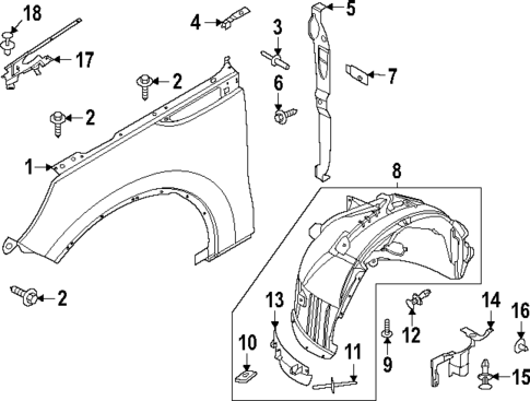 Fender & Components for 2025 Lincoln Aviator #0