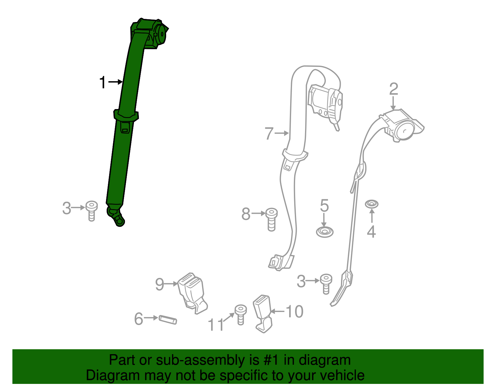 Outer Belt Assembly - BMW (72117266553)