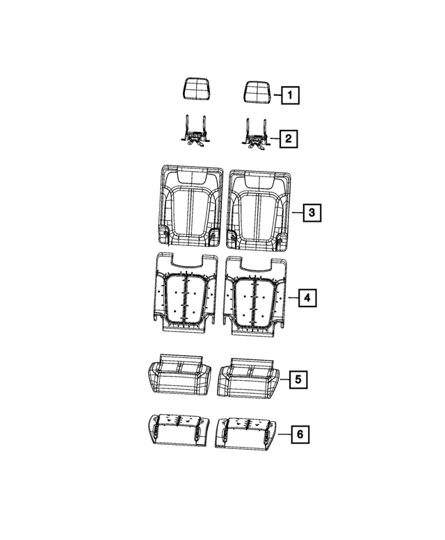 7GL48TX7AD - : Rear Seat Cushion Cover, Right for Mopar Image
