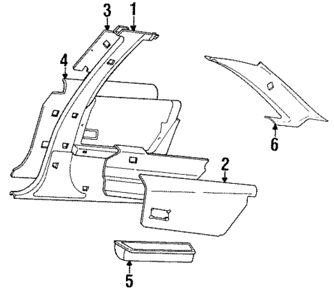 Interior Trim - Quarter Panels for 1988 Pontiac Grand Prix #0