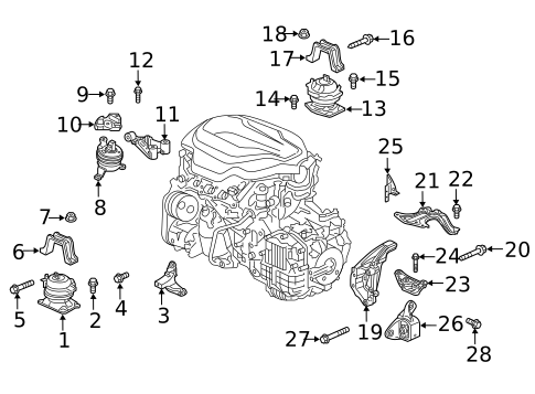 Engine & Trans Mounting for 2024 Honda Passport #0