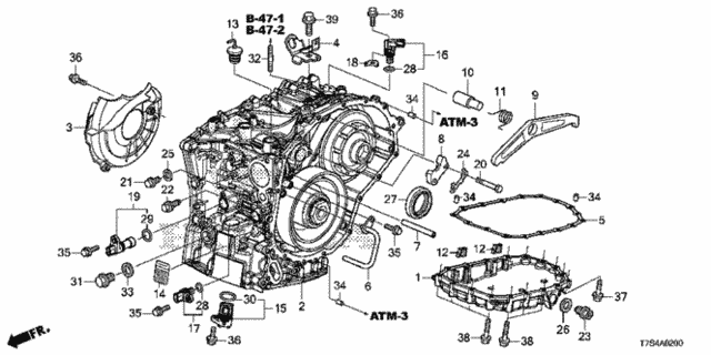 AT Transmission Case Components for 2019 Honda HR-V #0