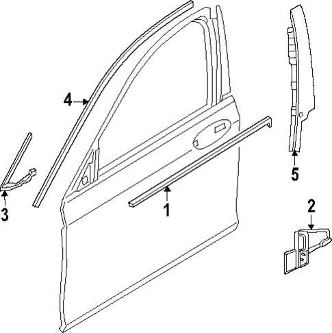 Exterior Trim - Front Door for 2025 BMW i5 #0