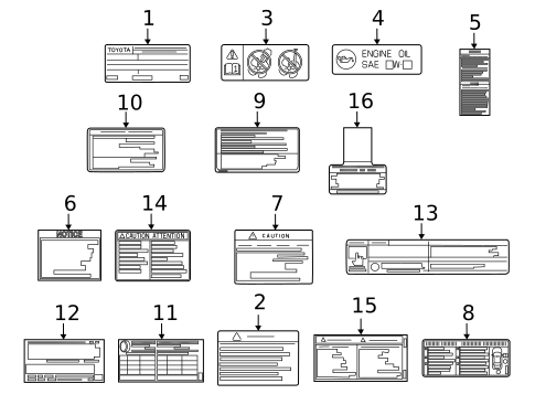 Labels for 2024 Toyota Venza #0